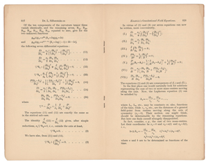 Lot #4004 Ludwik Silberstein Signed 'On Einstein's Gravitational Field Equations' Offprint Booklet - Image 5