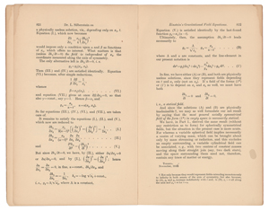 Lot #4004 Ludwik Silberstein Signed 'On Einstein's Gravitational Field Equations' Offprint Booklet - Image 7