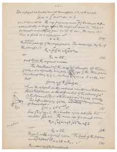 Lot #4048 Ludwik Silberstein Autograph Manuscript Signed: 'The Effect of Clumping on the Size-Frequency Distribution and on the H. and D. Curve of an Emulsion' - Image 2