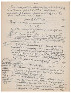 Lot #4048 Ludwik Silberstein Autograph Manuscript Signed: 'The Effect of Clumping on the Size-Frequency Distribution and on the H. and D. Curve of an Emulsion' - Image 3