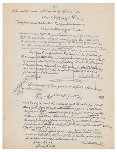 Lot #4048 Ludwik Silberstein Autograph Manuscript Signed: 'The Effect of Clumping on the Size-Frequency Distribution and on the H. and D. Curve of an Emulsion' - Image 8