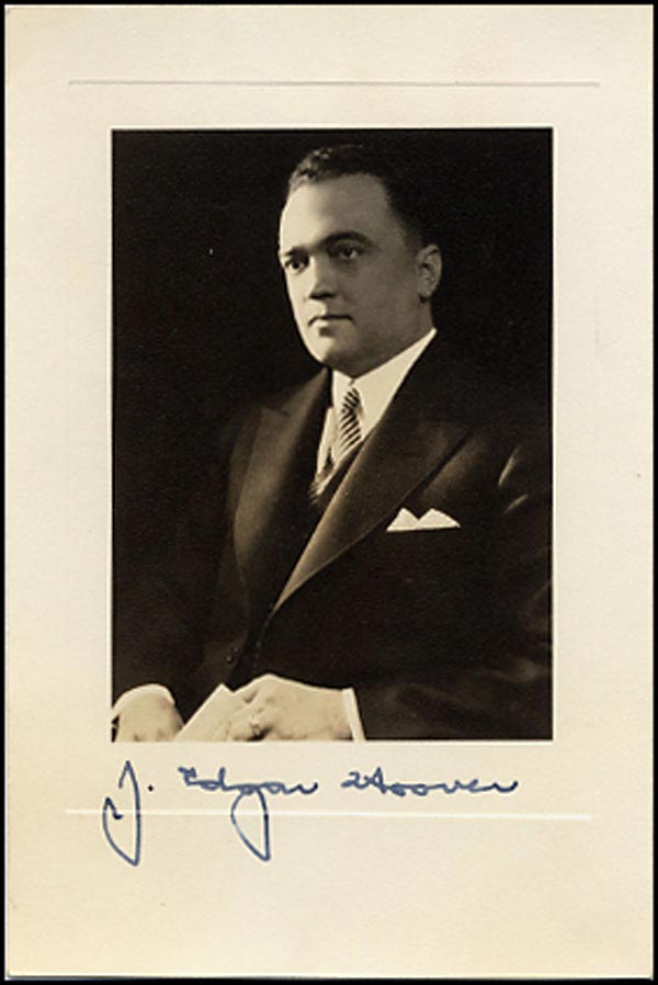 Lot #251 J. Edgar Hoover