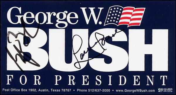 Lot #10 George W. and Laura Bush