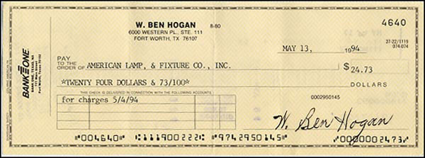 Lot #2549 Ben Hogan