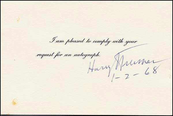 Lot #117 Harry S. Truman
