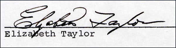 Lot #2314 Elizabeth Taylor