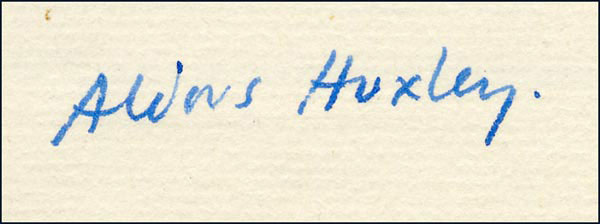 Lot #556 Aldous Huxley