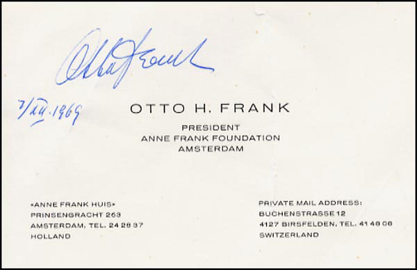 Lot #199 Otto Frank