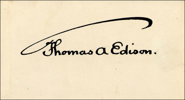 Lot #193 Thomas Edison