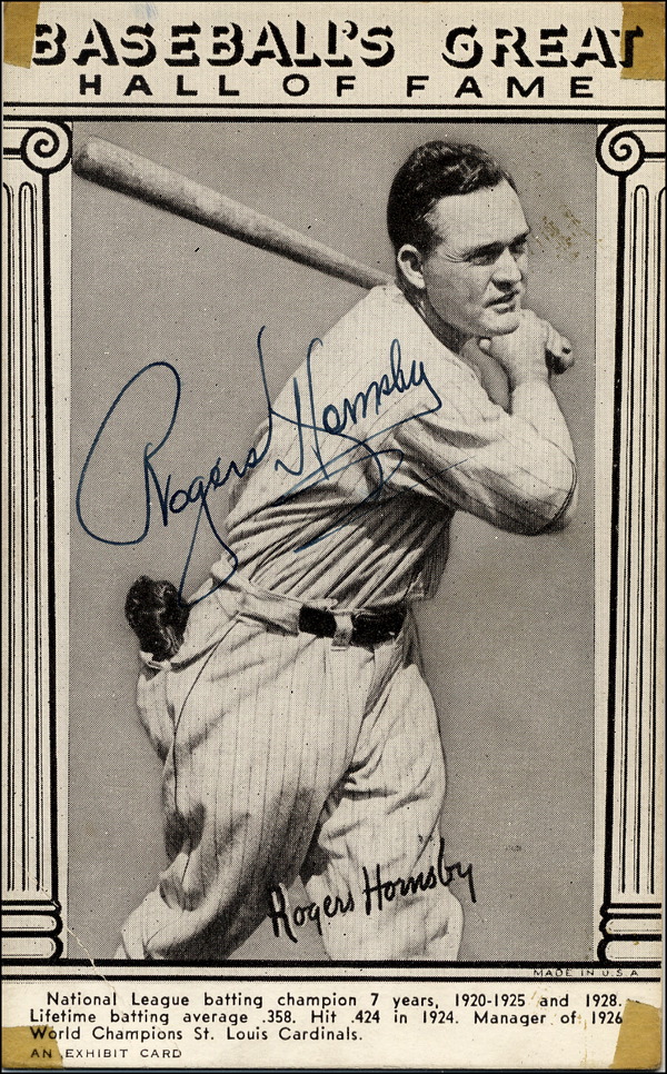 Lot #2539 Rogers Hornsby