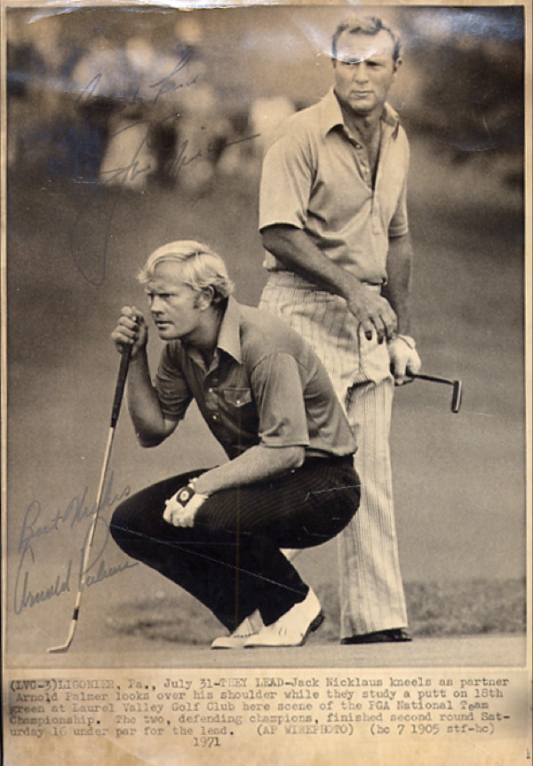 Lot #2592 Jack Nicklaus and Arnold Palmer
