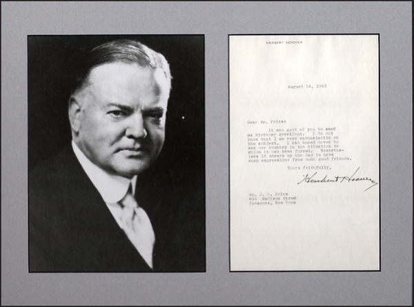 Lot #62 Herbert Hoover