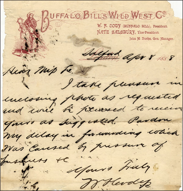 Lot #201 William F. “Buffalo Bill” Cody