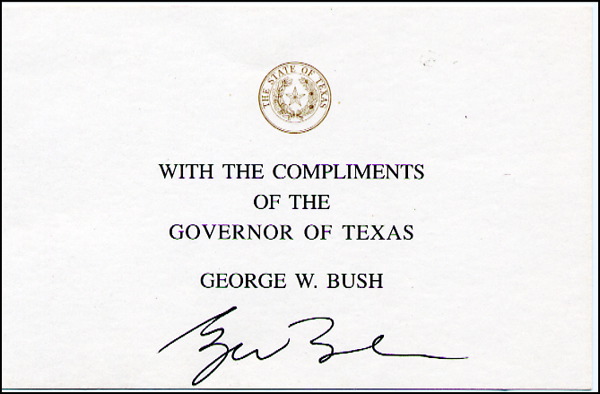 Lot #10 George W. Bush