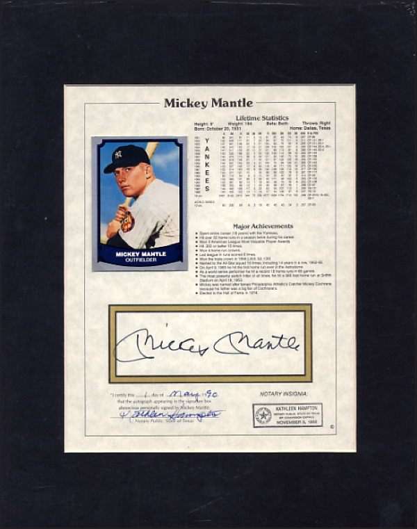 Lot #3076 Mickey Mantle