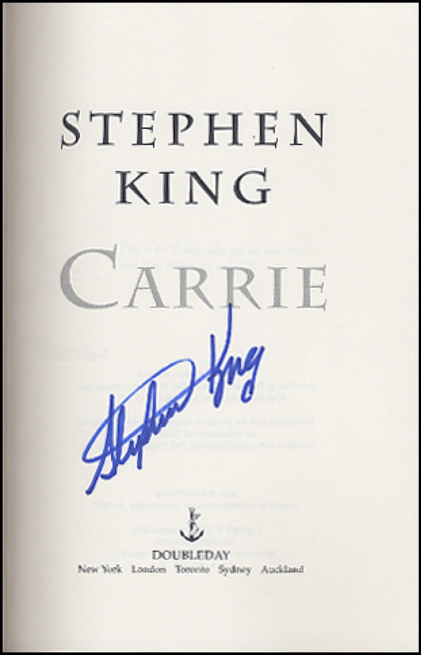 Lot #825 Stephen King