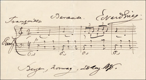 Lot #1131 Edvard Grieg