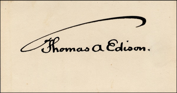 Lot #268 Thomas Edison
