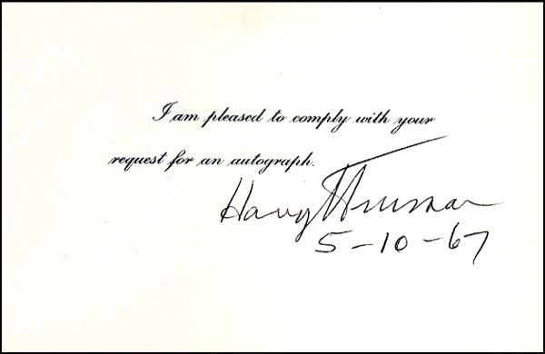 Lot #112 Harry S. Truman