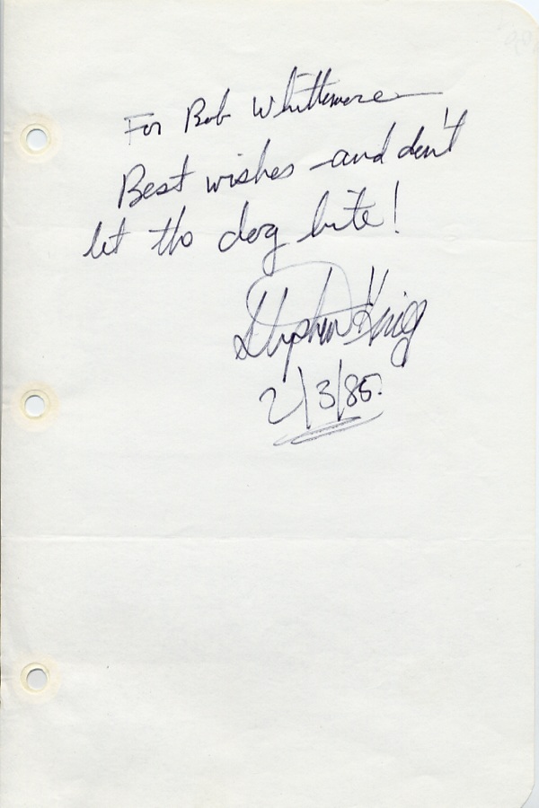 Lot #550 Stephen King