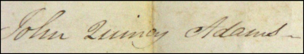 Lot #1 John Quincy Adams