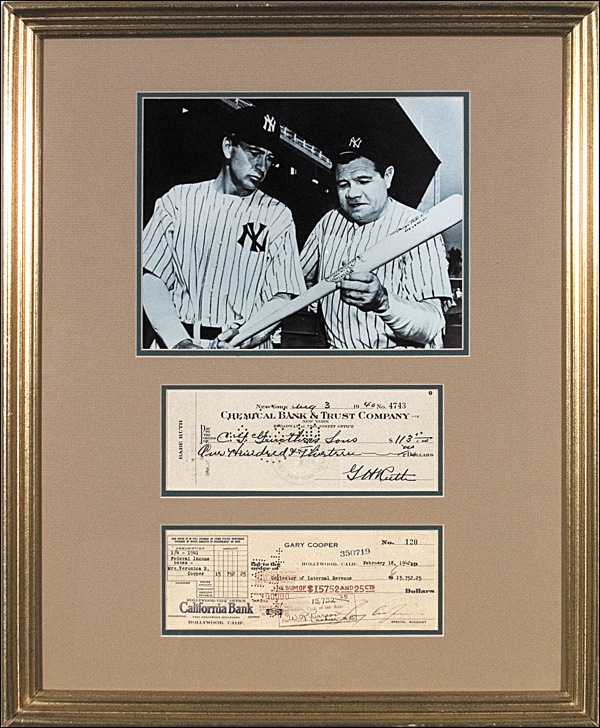 Lot #1614 Babe Ruth and Gary Cooper