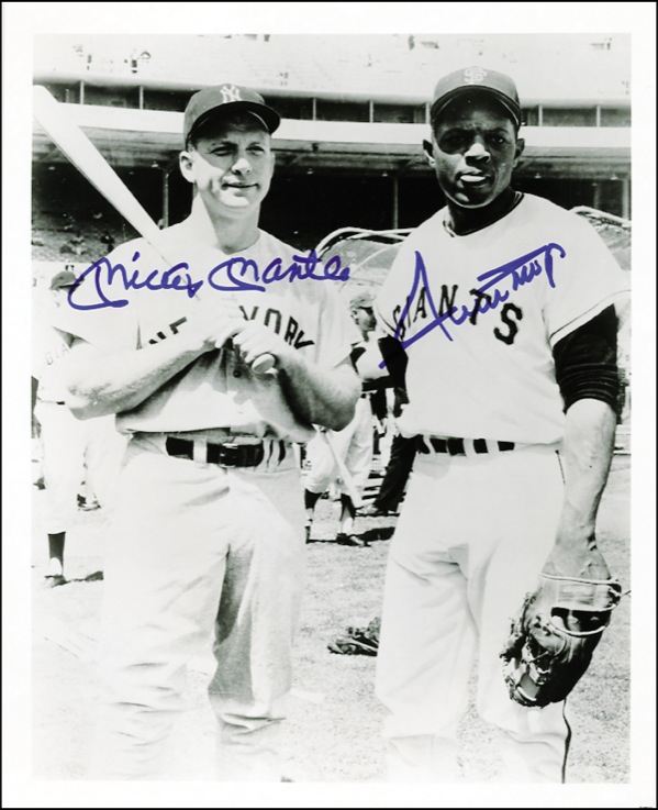Lot #1570 Mickey Mantle and Willie Mays