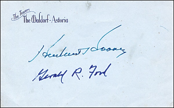 Lot #81 Herbert Hoover and Gerald Ford
