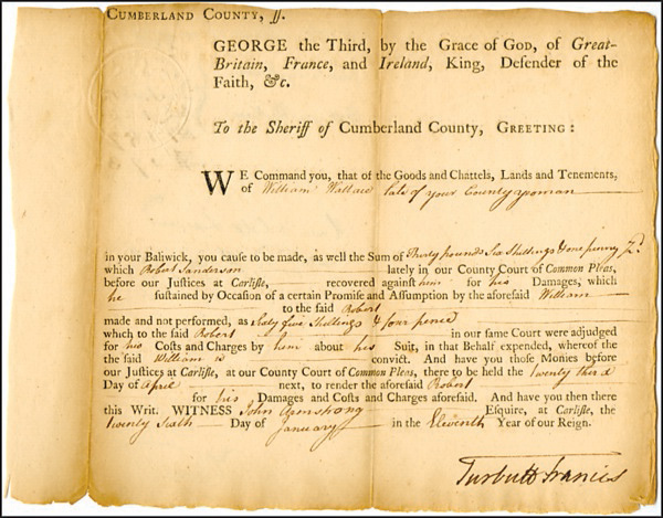 Lot #197 Declaration of Independence: Wilson,