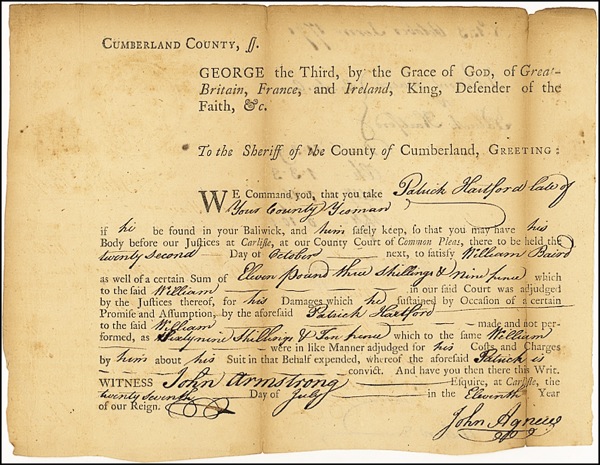 Lot #191 Declaration of Independence: Wilson,