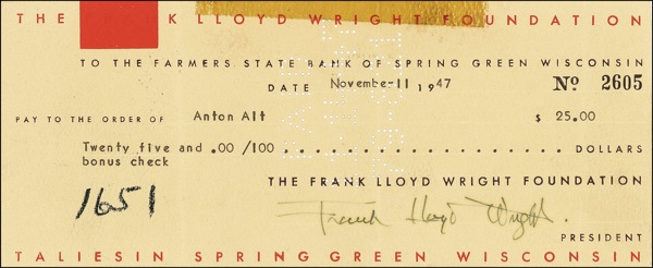 Lot #261 Frank Lloyd Wright