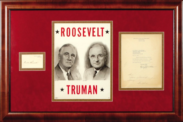 Lot #107 Franklin D. Roosevelt and Harry S. Truman - Image 1