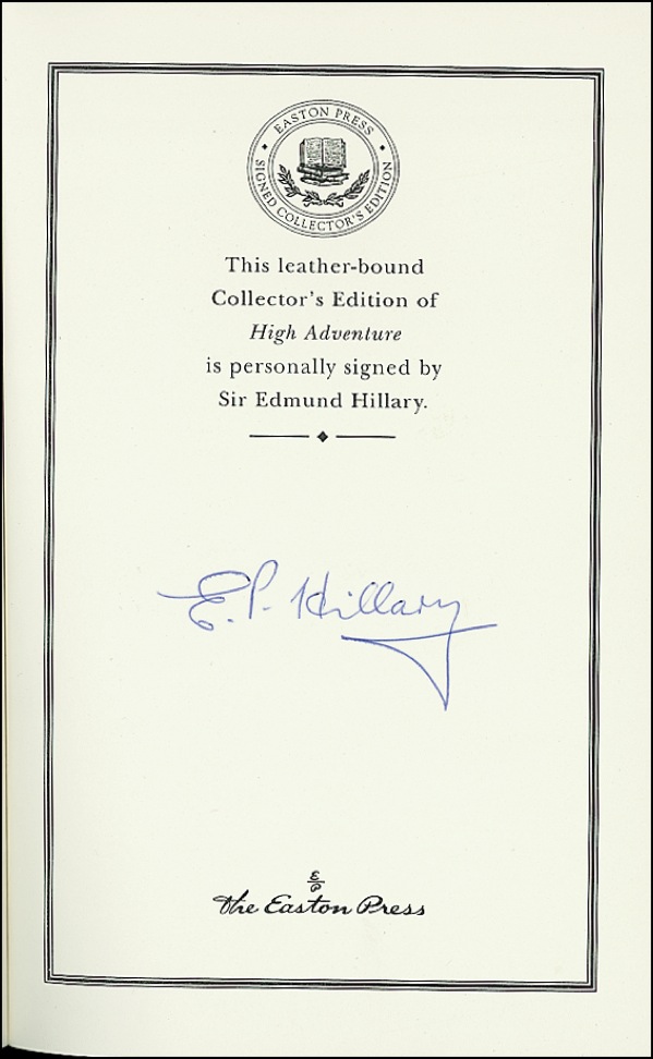 Lot #249 Edmund Hillary