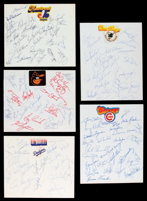 Lot #1342 Baseball Team Signatures