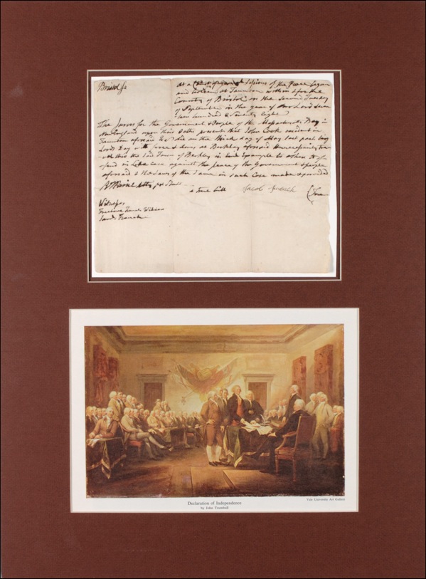 Lot #197 Declaration of Independence: Paine,