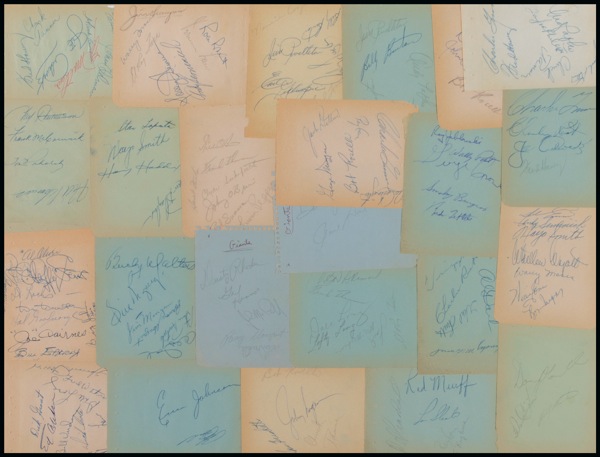 Lot #1553 Vintage Baseball Signatures