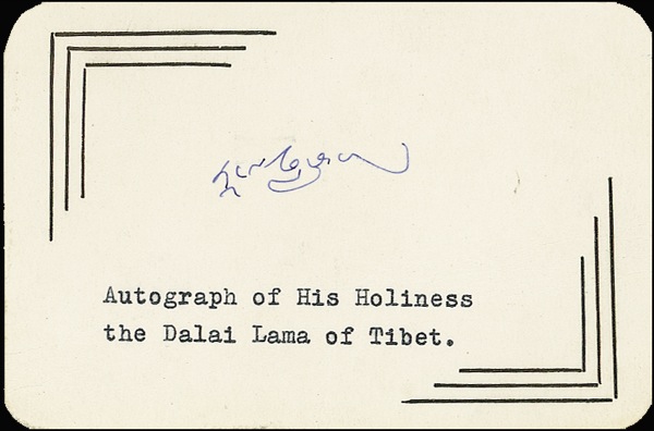 Lot #188 Dalai Lama