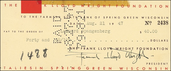 Lot #410 Frank Lloyd Wright