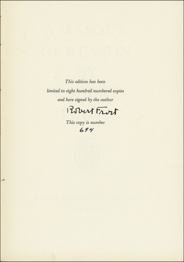 Lot #363 Robert Frost