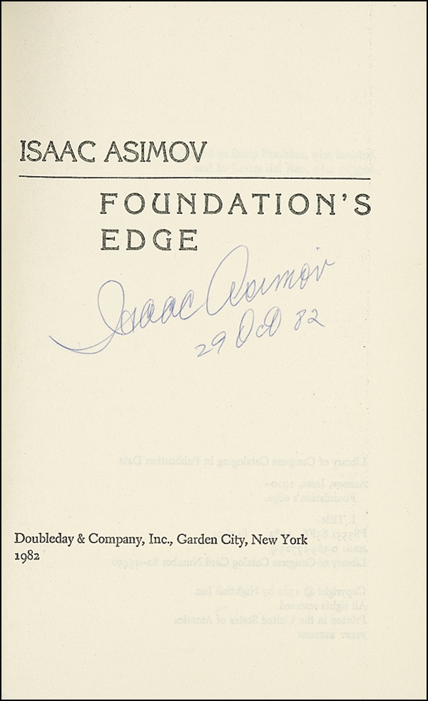 Lot #345 Isaac Asimov