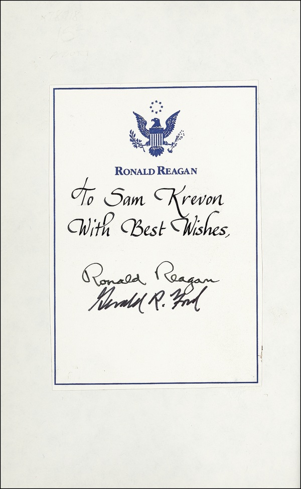 Lot #92 Ronald Reagan and Gerald Ford