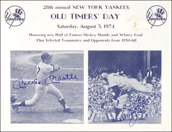 Lot #1425 Mickey Mantle and Whitey Ford