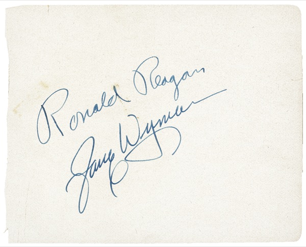Lot #93 Ronald Reagan and Jane Wyman