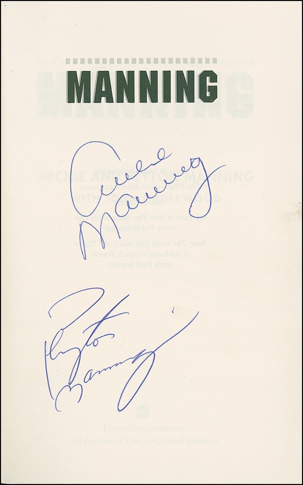Lot #1309 Peyton and Archie Manning