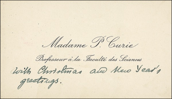 Lot #184 Marie Curie