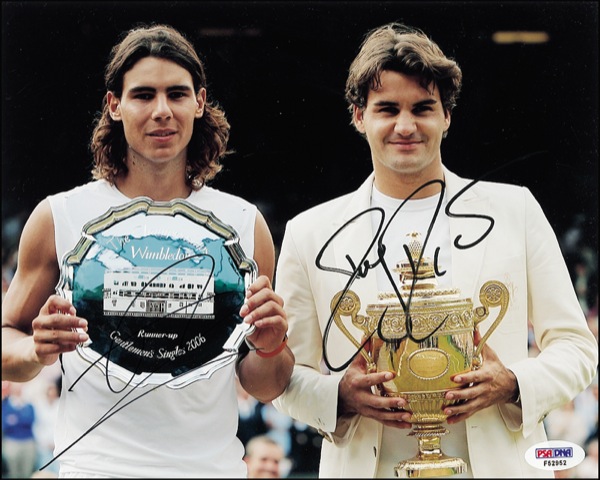 Lot #1215 Roger Federer and Rafael Nadal
