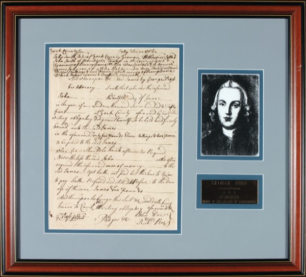 Lot #268 Declaration of Independence: Ross, George