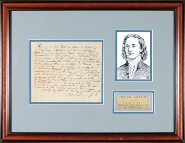 Lot #275 Declaration of Independence: Williams,