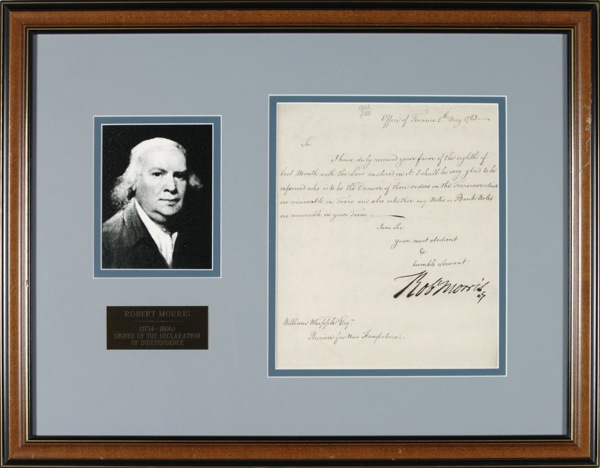 Lot #262 Declaration of Independence: Morris,