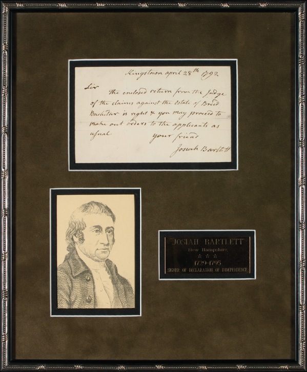 Lot #242 Declaration of Independence: Bartlett,